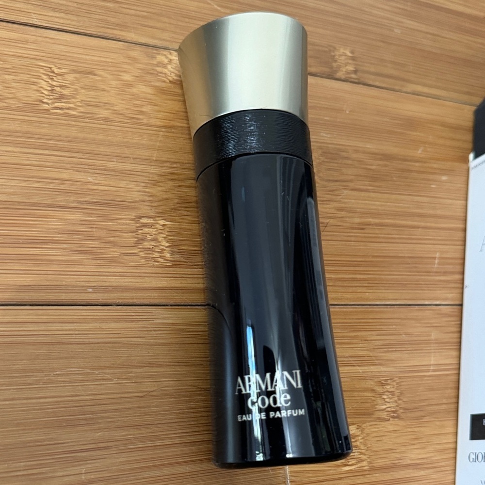Giorgio Armani Code Black and Gold Bottle